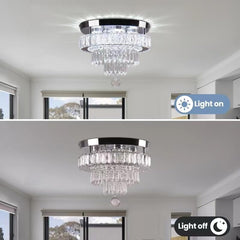 Modern Crystal LED Ceiling Light, 11.8
