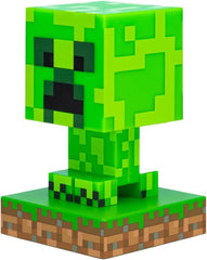 Minecraft Creeper Light, Lamp, & Night Light - 12 cm Tall - Battery Powered - Gaming Room & Bedroom Decor for Minecraft Gamers, Green