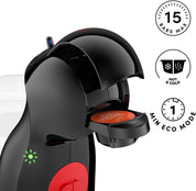 Nescafé Dolce Gusto Piccolo XS Manual Pod Coffee Machine by De’Longhi – Compact 15 Bar Pressure Coffee Maker, Hot & Cold Drink Options, Eco Mode, Black Red
