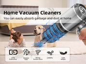 Handheld Vacuum Cleaner 22000Pa Cordless Silver Gray, Mini Hoover