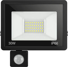 20W Motion Security Flood Lights, IP66 Waterproof 3000K LED Floodlight with PIR Sensor, Cold White Outside Wall Light with 120° Lighting Angle, for Garden, Garage, Stair