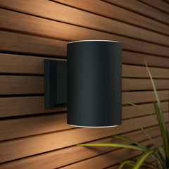 Grantham Up & Down Outdoor Solar Powered Wall Light Anthracite Grey