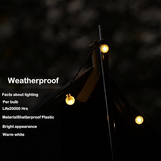 Solar LED String Lights - 100 Crystal Ball Fairy Lights 72ft