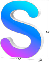 Light Up Letter S USB Powered LED Color Changing