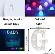 RGB LED Marquee Letter G Light with Remote
