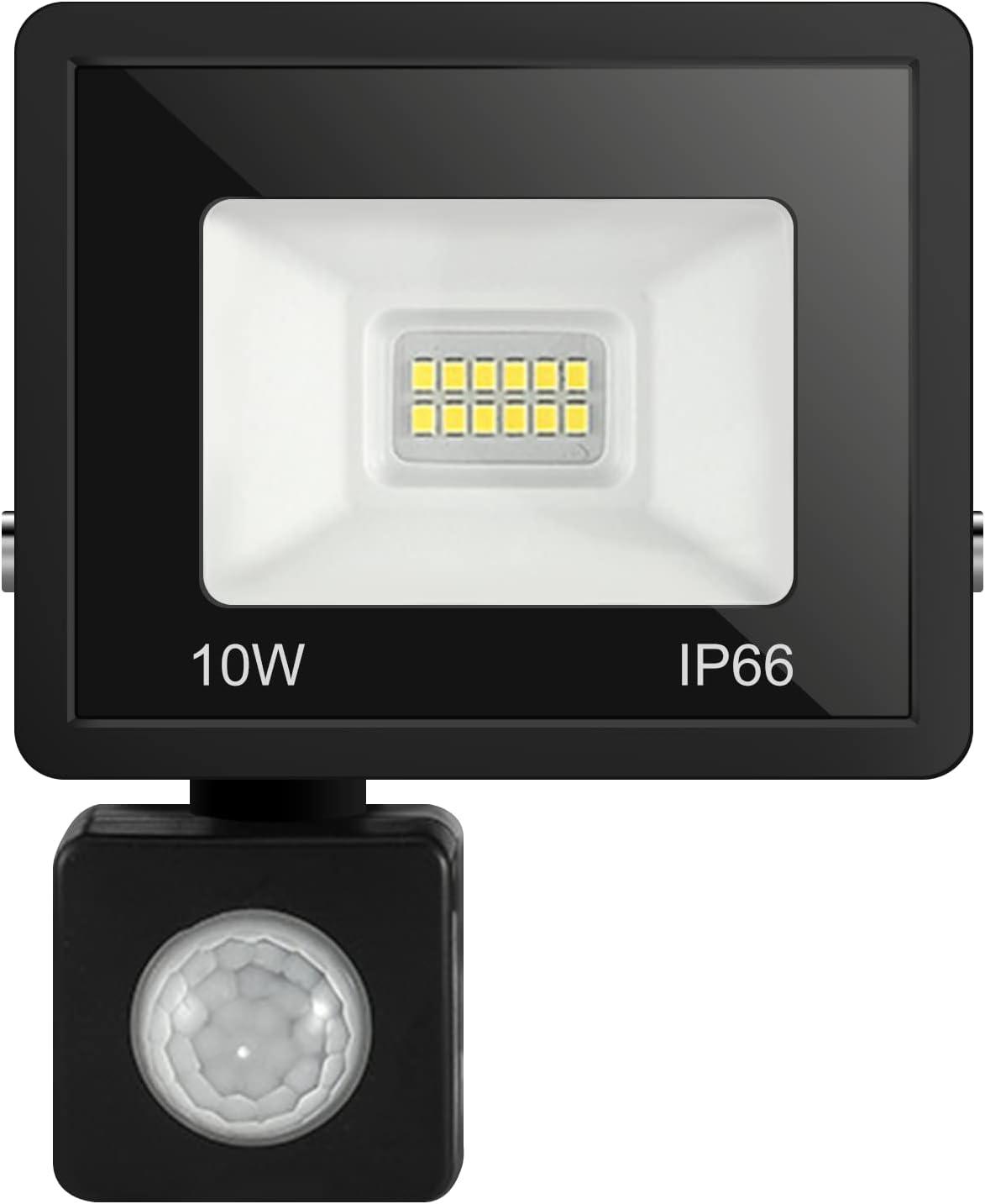 20W Motion Security Flood Lights, IP66 Waterproof 3000K LED Floodlight with PIR Sensor, Cold White Outside Wall Light with 120° Lighting Angle, for Garden, Garage, Stair