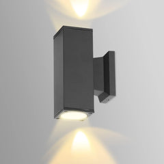 Mains Powered IP65 Up Down Wall Sconce Aluminum Max 35W GU10 for Front Door Garage Porch Garden Balcony Patio