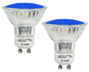 2 Pack GU10 LED Blue Bulb