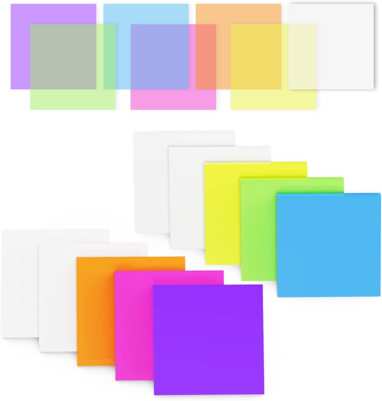 Sticky Notes 3x3 Inch, 16 Pads Multi-Color Self-Stick Note Set for Office & School