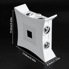 12W LED Wall Lamp – Modern Aluminium Wall Sconce, IP65 Waterproof Outdoor/Indoor Wall Lights 3000K Warm White for Home & Garden