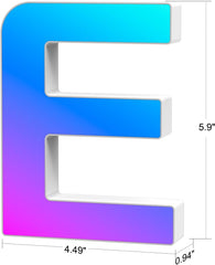 LED Letter Light E USB RGB Color Changing