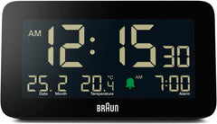 Digital Alarm Clock with Date, Month, Temperature, Negative LCD & Crescendo Beep