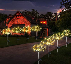 Solar Firework Lights – 2 Pack, 90 LEDs, 30 Copper Wire Strings, Outdoor Garden Starburst Lights for Walkway, Patio, Lawn, Backyard, and Christmas Party Decor