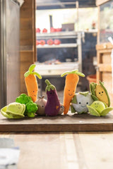 Foodie Faces Fluffy Carrot Dog Toy – Soft, Squeaky & Fun Plush Toy for Dogs