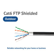 JAVEX Cat6 FTP Outdoor Ethernet Cable 30m Black