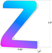 Color Changing LED Letter Light Z USB Powered