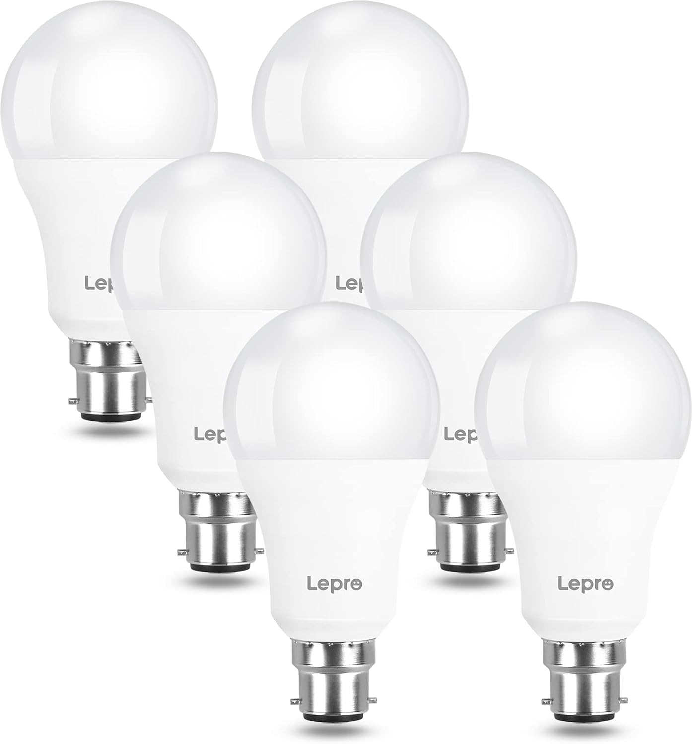 100W Equivalent B22 LED Bayonet Bulbs Warm White 2700K Pack of 6
