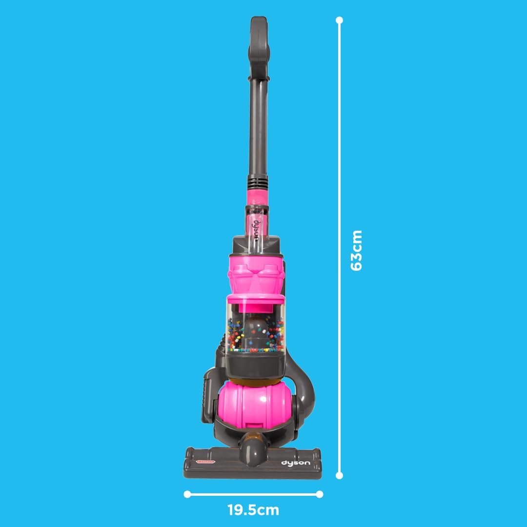 Casdon Dyson Ball Toy Vacuum Cleaner | Realistic Mini Dyson Replica For Kids 3+ | Twist & Turn Play Hoover With Sounds – Pink