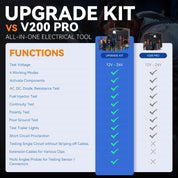 VDIAGTOOL V200 PRO Upgrade Kit Automotive Power Circuit Probe Tester with 30PCS Back Probe,12/24V Car Electric Open Short Circuit Break Finder,AC/DC Voltage Component Relay Fuse Test 40Ft Cable Tracer