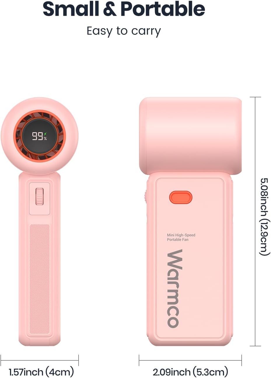 Portable Turbo Handheld Fan 5000mAh Digital Display