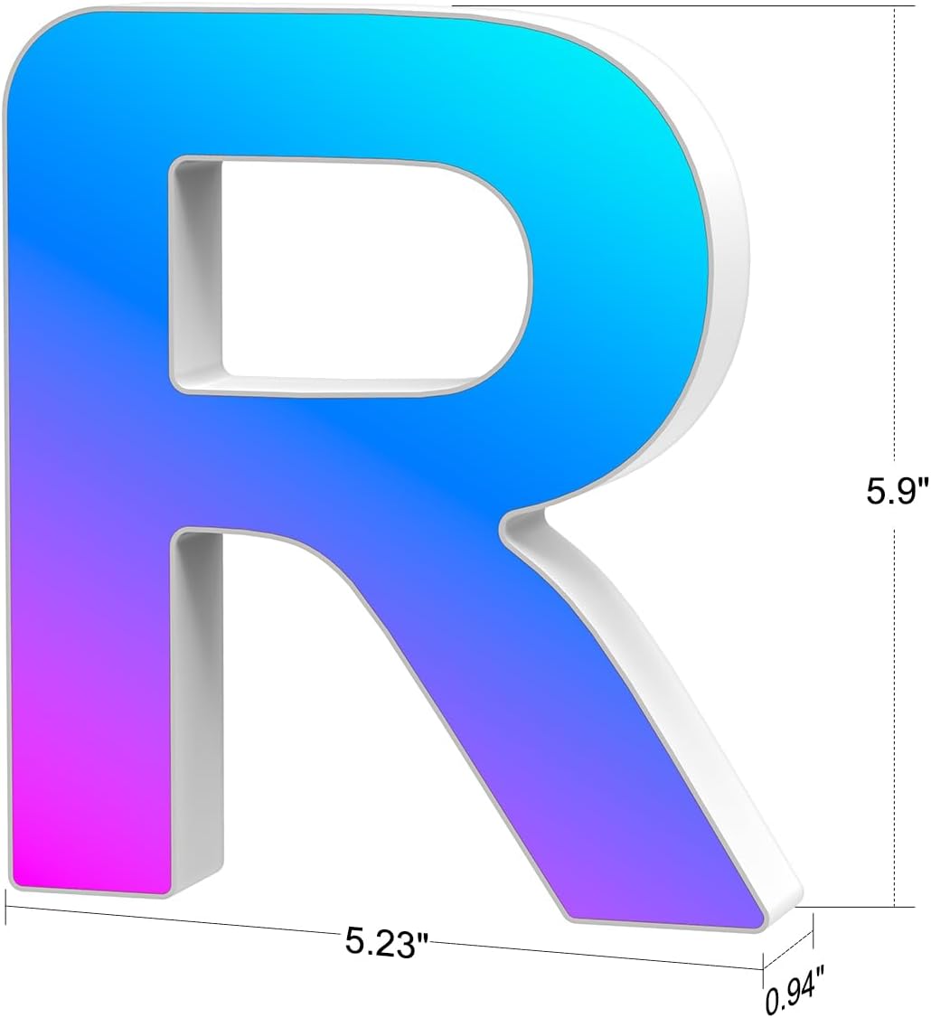 LED Letter R USB Colour Changing Light
