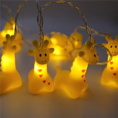 Cute Shark Fairy Lights – Battery Operated LED String Lights with Warm White Copper Wire, Ideal for Children's Bedroom, Holiday, and Christmas Decor