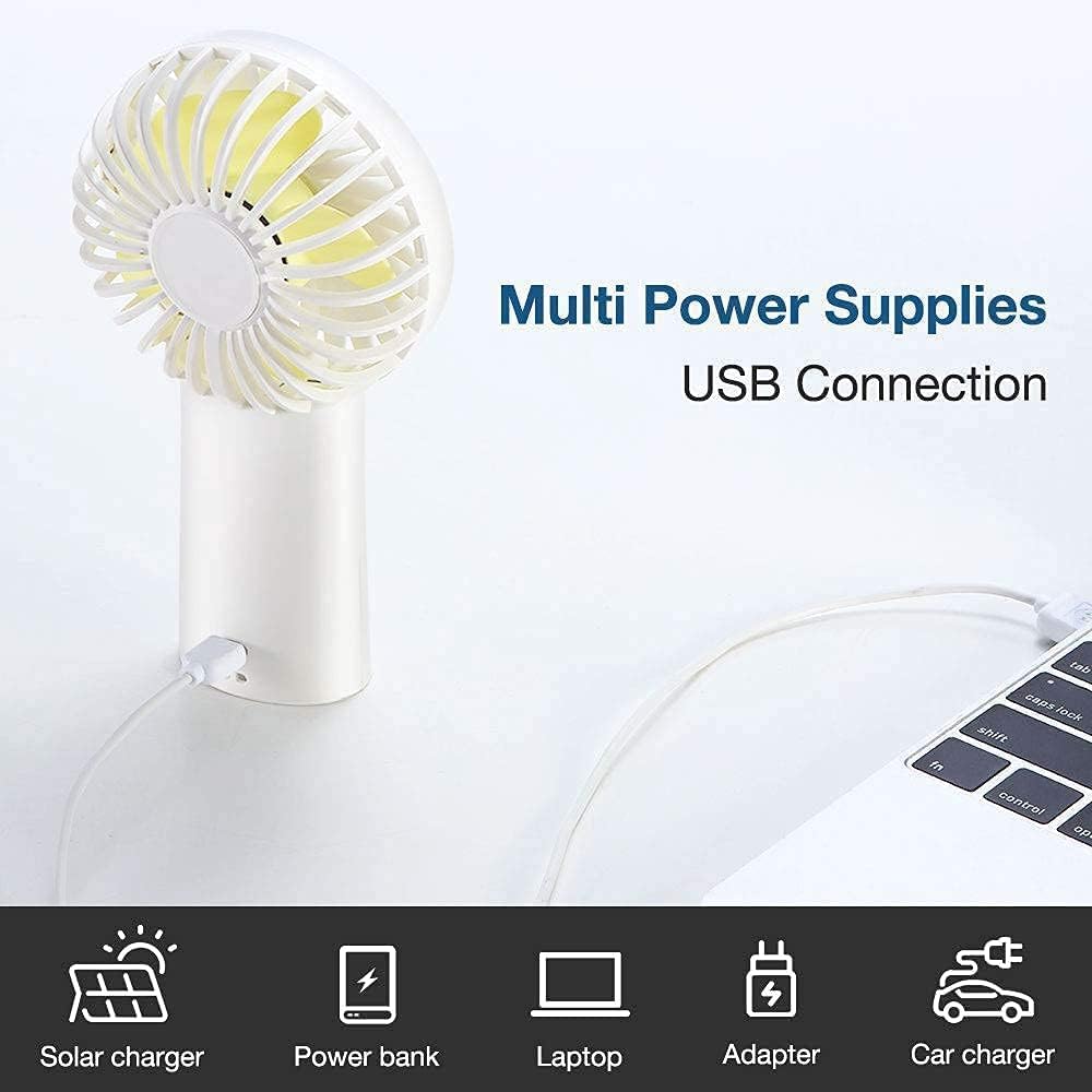 JISULIFE Handheld Fan with 20 Hours of Cooling, 4000mAh Battery, USB Rechargeable Portable Fan for Travel, Makeup, Concerts & Commute – Stay Cool Everywhere (White)