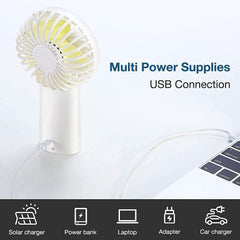 JISULIFE Handheld Fan with 20 Hours of Cooling, 4000mAh Battery, USB Rechargeable Portable Fan for Travel, Makeup, Concerts & Commute – Stay Cool Everywhere (White)