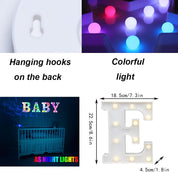 Colorful LED Marquee Letter Light E RGB Remote