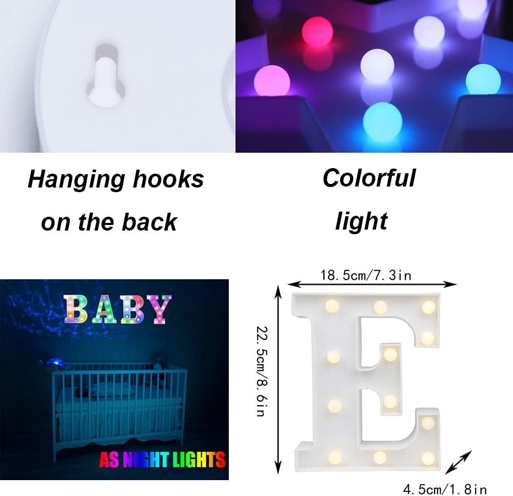 Colorful LED Marquee Letter Light E RGB Remote