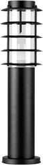 4 x Modern IP44 Rated Outdoor Black Stainless Steel Bollard Lantern Light Posts - Complete with 4w LED Candle Bulbs [3000K Warm White]