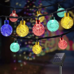 Solar Fairy Lights for Outdoor Garden, Solar Chain Light Crystal Balls 40 LED 8.5 m IP65 8 Modes Fairy Lights for Outdoor/Indoor Garden Patio Balcony Wedding Party Window (Warm White)