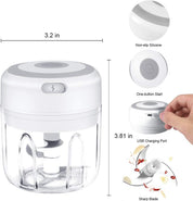 Mini Electric Food Processor & Garlic Chopper – Cordless Veg, Nut & Baby Food Dicer