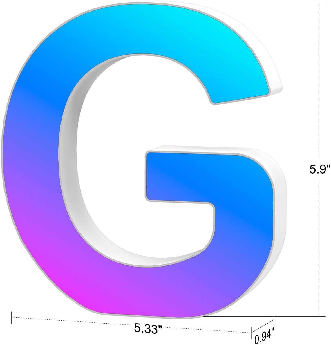RGB LED Letter Light G USB Color Changing