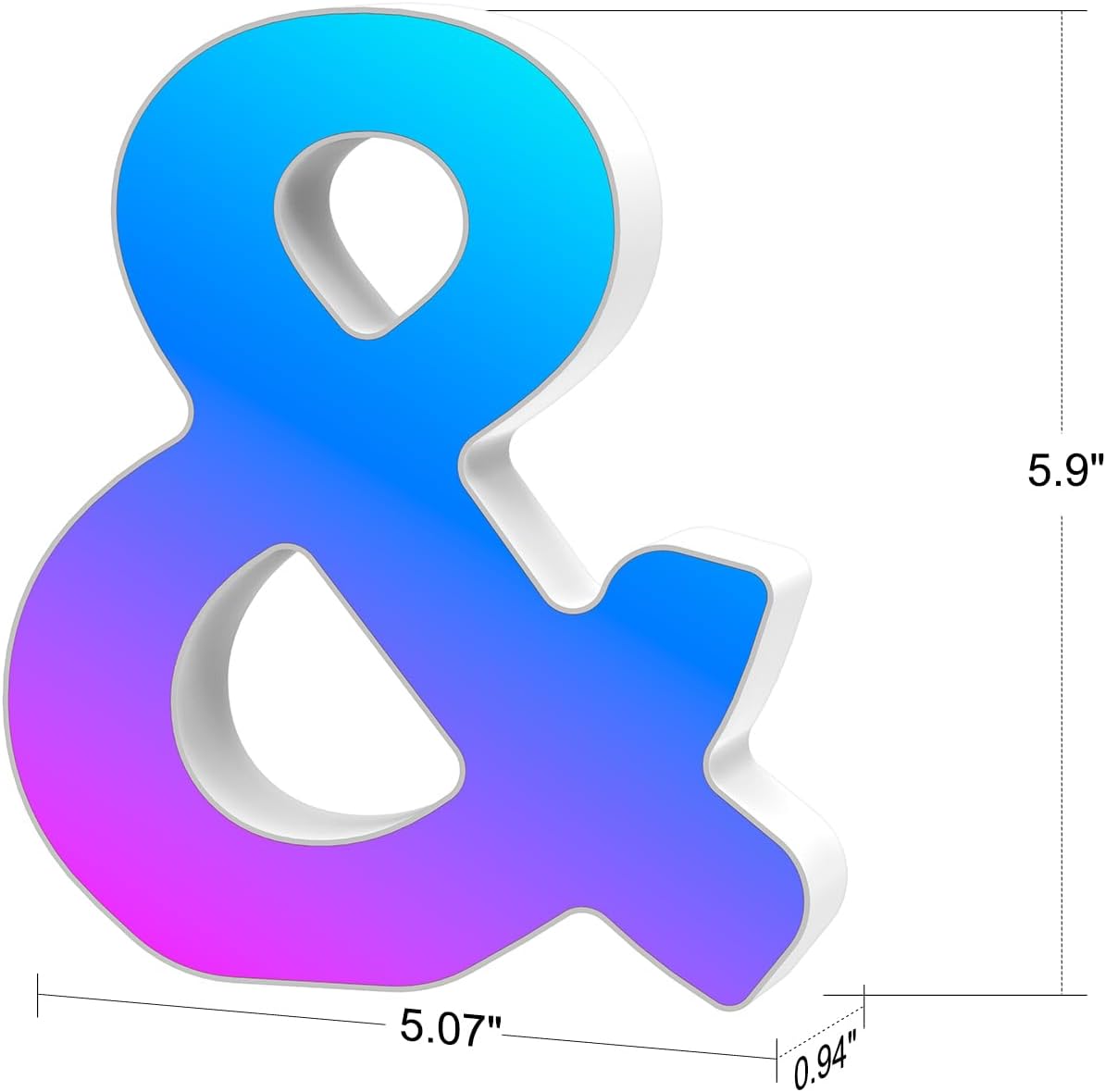RGB LED Letter Light & USB Color Changing