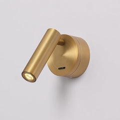 Adjustable LED Wall Light - 320° Rotatable Reading Light with Brass Finish