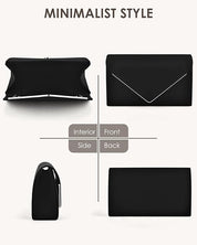 Women’s Evening Clutch Bag – Elegant Party, Wedding & Prom Purse with Detachable Strap