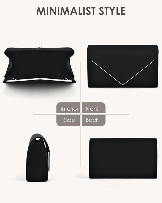 Women’s Evening Clutch Bag – Elegant Party, Wedding & Prom Purse with Detachable Strap