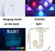 Light Up LED Marquee Letter J – 18 Colors with Remote