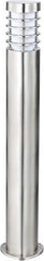 IP44 Triangular Bollard Light - 800mm Brushed Stainless Steel, 9W 240V LED ES E27 (Bulb Not Included) for Outdoor Driveway and Patio