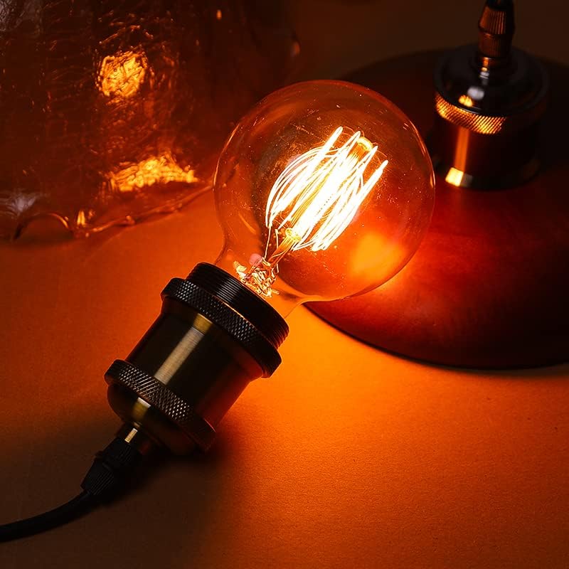 Vintage Edison Globe Bulbs 40W E27 Warm Light – 4 Pack