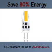6 Pack G4 LED Bulbs 2W Warm White Energy Saving