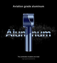 Handheld Fan,Ultra-Portable 7000 RPM Turbo Mini Fan with 16H Battery,4-Speed USB Rechargeable Metal Design | Pocket Fan for Travel/Outdoor/Home/Office,Gift for Men & Women (Alloy Construction)