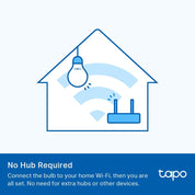Tapo L510B WiFi Smart Bulb, B22 Smart Light Bulb, 8.3W (60W), Dimmable, Energy Saving, Schedule & Timer, Away Mode, Energy Saving, Preset for Convenience, Voice Control with Alexa & Google