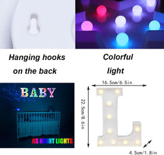Colorful LED Marquee Letter Light with Remote Control
