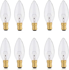 10 Pack B15 Candle Bulbs 25W SBC Dimmable Soft Warm White 2700K 260 Lumens by Fancibuy