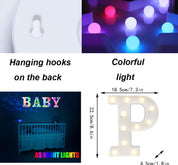 RGB LED Marquee Letter Light with Remote