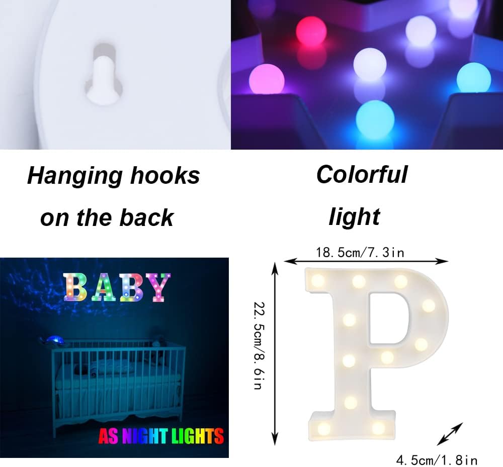 RGB LED Marquee Letter Light with Remote