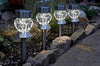 12-Pack Solar-Powered Stainless Steel Garden Lighting - LED Bollard Stake Lights, Outdoor Weatherproof Pathway and Border Lights with Warm Glow for Patio