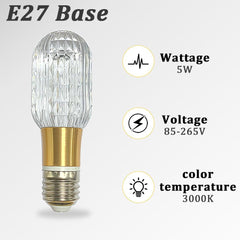 5W E27 Acrylic Crystal LED Bulb 6000K White Light